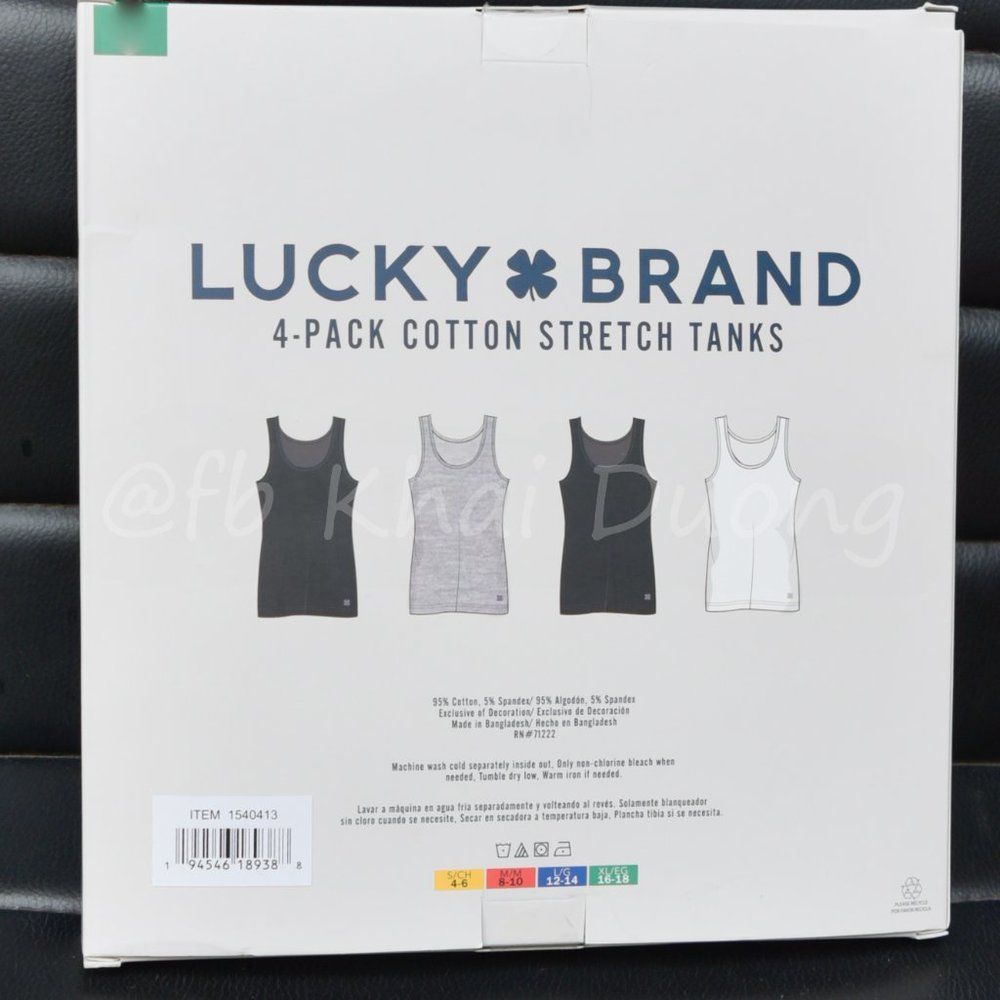 Lucky Brand Ladies Cotton Stretch Tank 4-pack - Picture 2 of 4